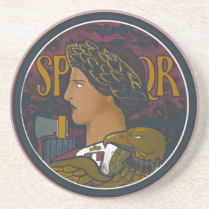 Vintage Roman Emblem of Italy SPQR Coaster