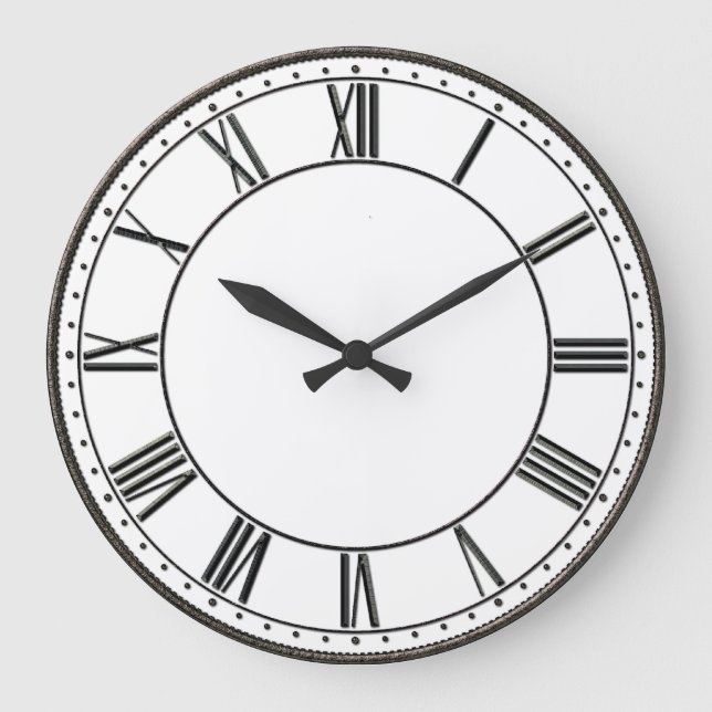 Vintage Roman Numeral Large Clock (Front)