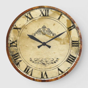 Vintage Roman Numerals Large Clock