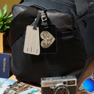 Vintage Romance couple, man and woman love Luggage Tag
