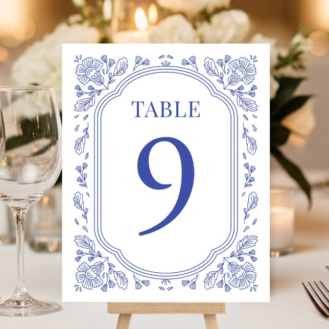 Vintage Romance Floral Wedding Table Number (Vintage Romance Floral Wedding Table Number)