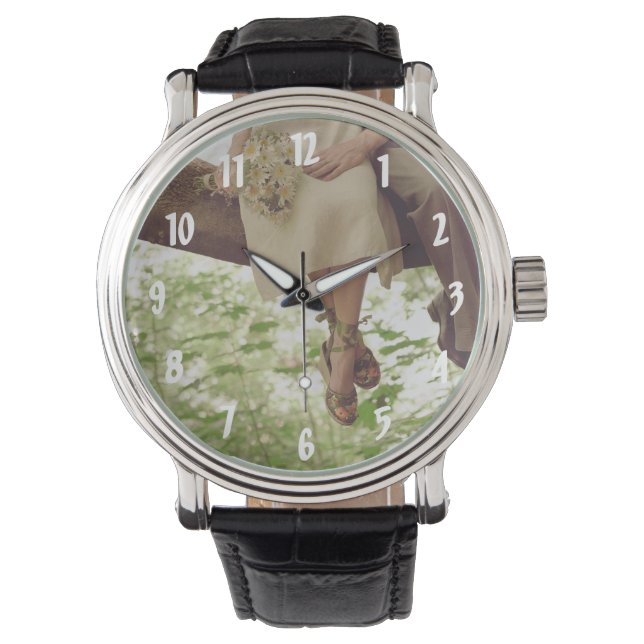 Vintage Romance Love Couple Teenagers Weddin Watch (Front)