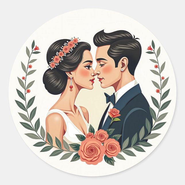 Vintage Romance Sticker (Front)