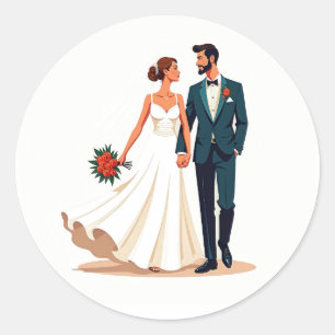 Vintage Romance Wedding Stickers