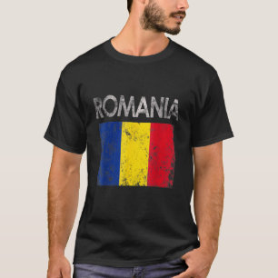 Vintage Romania Romanian Flag Pride T-Shirt