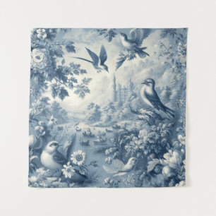 Vintage romantic Blue Tapestry