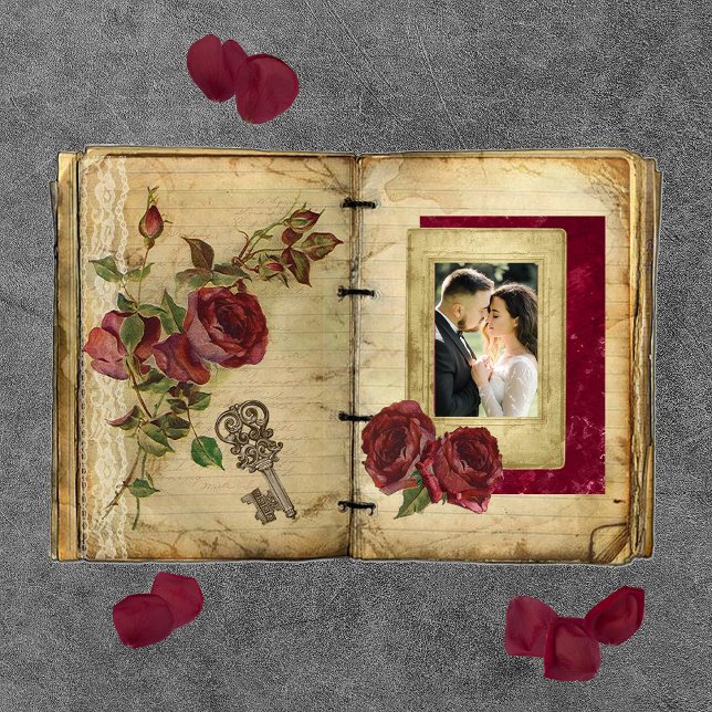 Vintage Romantic Book Scrapbook Page (Creator Uploaded)