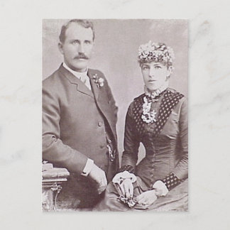 Vintage Romantic Bride and Groom Photos Postcard