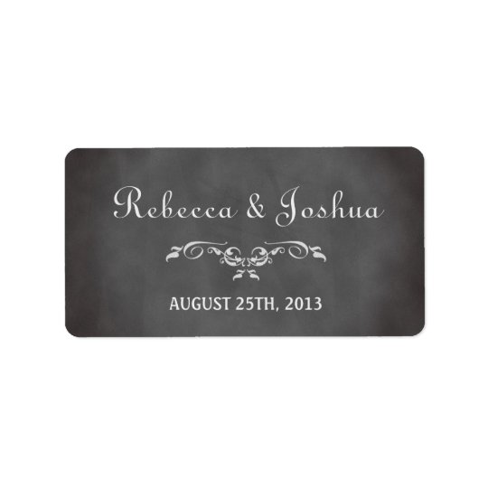Vintage romantic chalkboard wedding favour tag