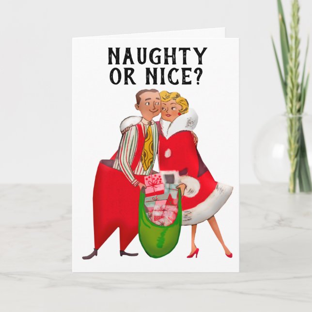 VINTAGE ROMANTIC CHRISTMAS CARD FOR WIFE (Front)