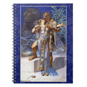 Vintage Romantic Couple Anthony and Cleopatra Kiss Notebook