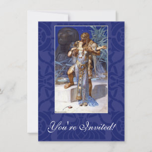 vintage romantic couple anthony cleopatra classic invitation