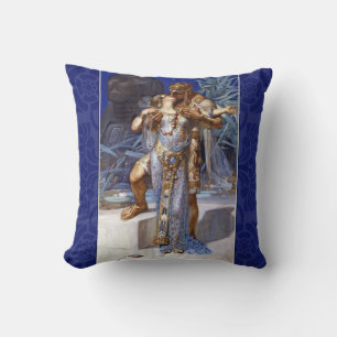 vintage romantic couple anthony cleopatra classic throw pillow