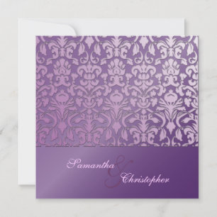 Vintage + Romantic Damask Wedding Invitations