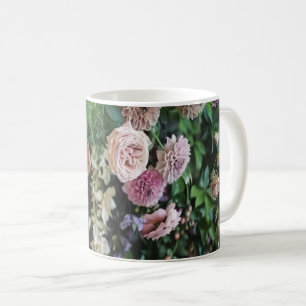 Vintage Romantic Dusty Rose Fine Art Floral Mug
