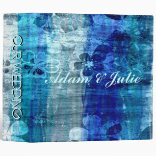 Vintage romantic flower wood wedding or photo book binder