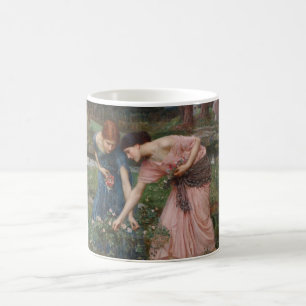 Vintage Romantic Garden Women Pre-Raphaelite Coffee Mug