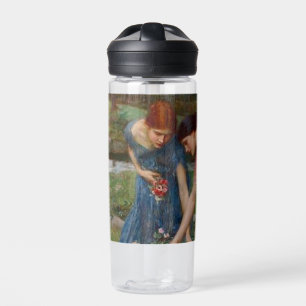 Vintage Romantic Garden Women Pre-Raphaelite Water Bottle