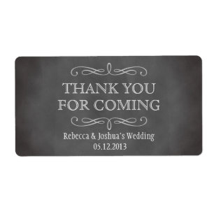 Vintage romantic grey chalkboard scroll favour