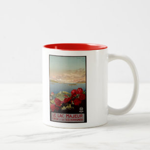 Vintage romantic Lake Maggiore Italian Travel Two-Tone Coffee Mug