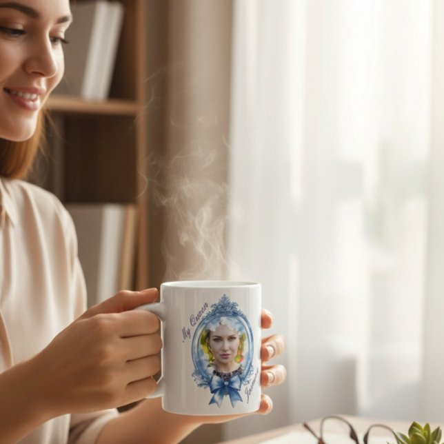 vintage Romantic "My Queen " Photo Mug  (Creator Uploaded)