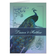 Vintage romantic peacock design