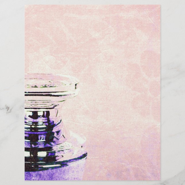 Vintage romantic perfume bottle stationery (Front)