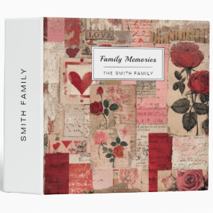 Vintage Romantic Rose Collage (1) Binder