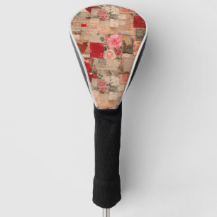 Vintage Romantic Rose Collage (5) Golf Head Cover