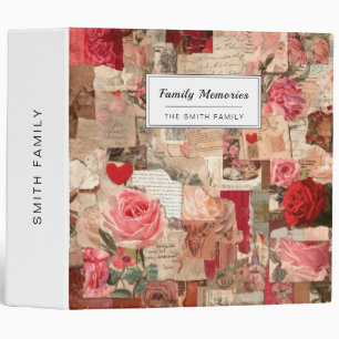 Vintage Romantic Rose Collage (7) Binder