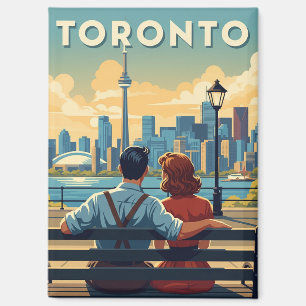 Vintage Romantic Toronto Canada Travel Magnet