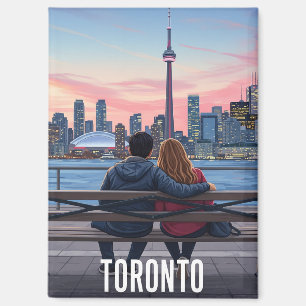 Vintage Romantic Toronto Canada Travel Magnet