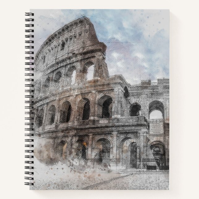 Vintage Rome Colosseum Travel Notebook – Italy  (Front)