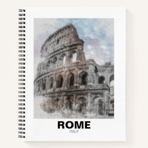 Vintage Rome Colosseum Travel Notebook – Italy 