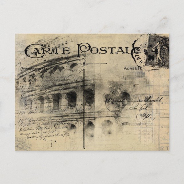 Vintage Rome Italy Italian Colosseum Postcard (Front)