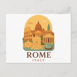 Vintage Rome Italy Travel Postcard – Colosseum