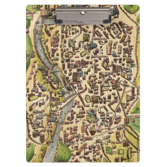 Vintage Rome Map Clipboard (Front)