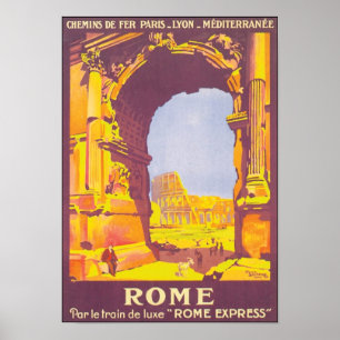 Vintage Rome Travel Poster