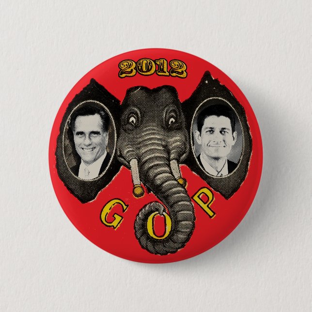 Vintage Romney Ryan 2012 2 Inch Round Button (Front)