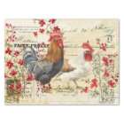 Vintage Rooster and Hen Ephemera Decoupage