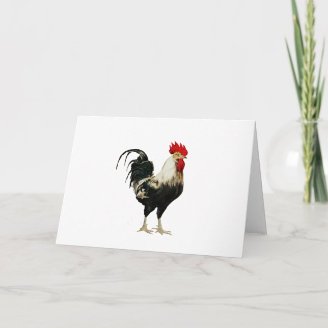 Vintage Rooster Chicken Customize Animal best Card (Front)