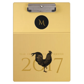 Vintage Rooster Chinese New Year 2017 Clipboard