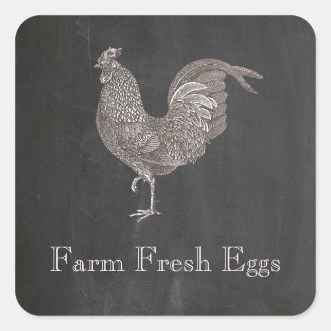 Vintage Rooster Farm  Square Sticker (Front)