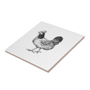 Vintage Rooster Tile