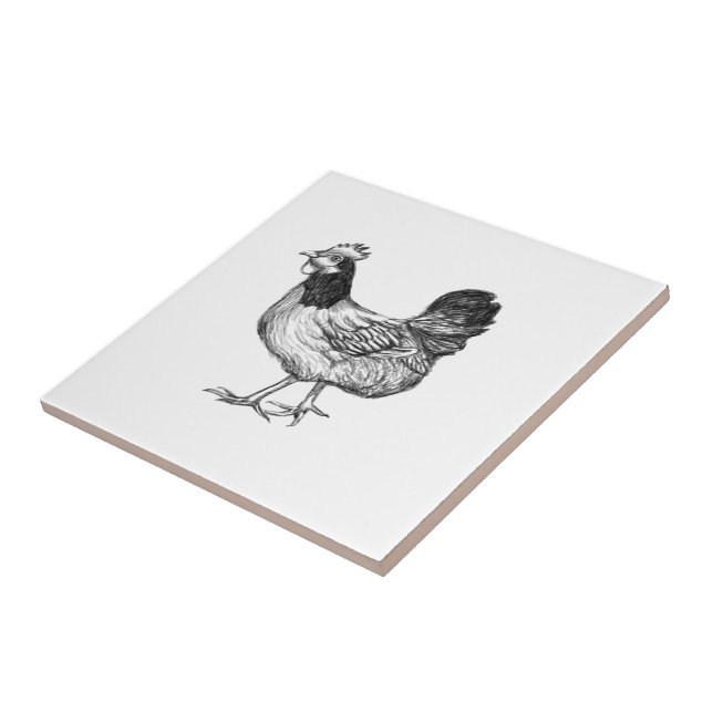 Vintage Rooster Tile (Side)