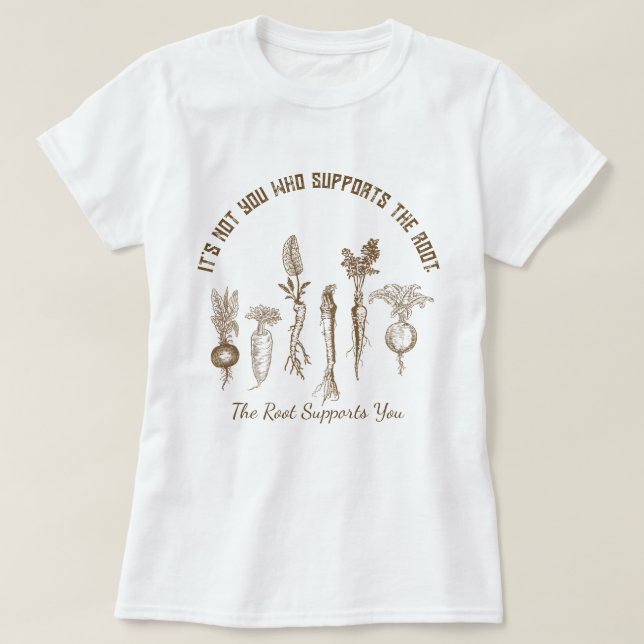 Vintage Root Vegetable  T-Shirt (Design Front)