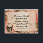 Vintage Rosa Skull Collage Business Card<br><div class="desc">This sweetly dark design features a collage of vintage art including an anatomical drawing of a skull and a botanical illustration of pink roses.</div>