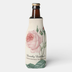 Vintage Rose 100th Birthday Celebration Bottle Cooler