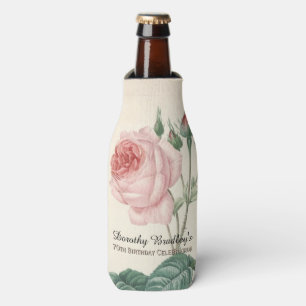 Vintage Rose 70th Birthday Celebration Bottle Cooler