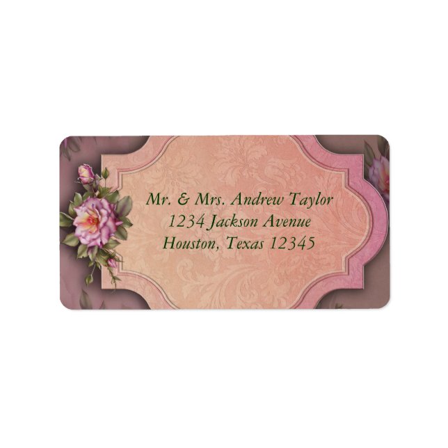 Vintage Rose Address Labels (Front)